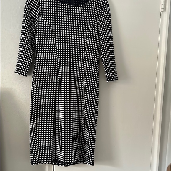 Purple Rain Navy and White Long Sleeve Dress - Picture 1 of 3
